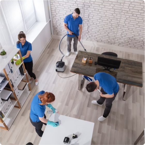 Detailed Commercial Cleaning team servicing a Baltimore office