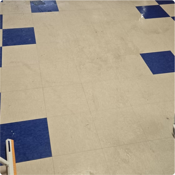 Before and after commercial floor cleaning
